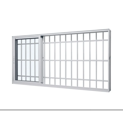 Janela de Correr Alumínio Branco 03 Folhas c/Grade Maxx - 100x100
