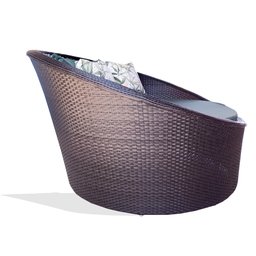 Chaise Miami - Fibra Sintética, Poltrona Junco, Cama Redonda - Tabaco - 2