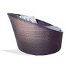 Chaise Miami - Fibra Sintética, Poltrona Junco, Cama Redonda - Tabaco - 2