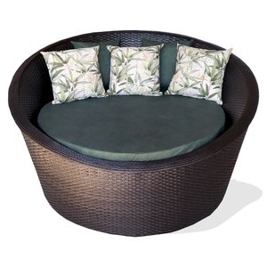 Chaise Miami - Fibra Sintética, Poltrona Junco, Cama Redonda - Tabaco