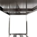 Ver imagem 5 de Mesa Aço Inox Profissional 100x70x90 Cm com Espelho e 1 Prateleira Fenestrada Nortinox Stander