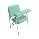 Ver imagem 1 de Cadeira de Coleta de Sangue Comfort com Suporte de Braço Frontal Reforçada Obeso Verde Bebê