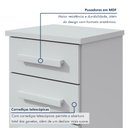 Ver imagem 3 de Mesa de Cabeceira 3 Gavetas Baião Branco