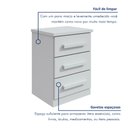 Ver imagem 4 de Mesa de Cabeceira 3 Gavetas Baião Plus 