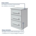 Ver imagem 5 de Mesa de Cabeceira 3 Gavetas Baião Branco