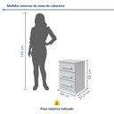 Ver imagem 6 de Mesa de Cabeceira 3 Gavetas Baião Branco