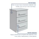 Ver imagem 4 de Mesa de Cabeceira 3 Gavetas Baião Branco