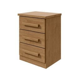 Mesa de Cabeceira 3 Gavetas Baião Marrom Amêndoa Clean - 10 Mesa de Cabeceira 3 Gavetas Baião Marrom Amêndoa Clean - 10