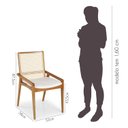 Ver imagem 2 de Kit 4 Cadeiras Madeira Maciça Encosto em Tela Assento Estofado Siena Marrom/Freijó