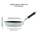 Ver imagem 2 de Frigideira Polida C/ Teflon N28 4l Linha Industrial Hotel