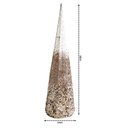 Ver imagem 2 de Árvore Cone Cotton Aramado Luxo Decorado Mescla Dourado e Champanhe 50cm - Magizi