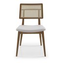 Ver imagem 4 de Kit 4 Cadeiras Madeira Maciça Palermo Encosto Tela Assento Estofado