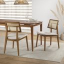 Ver imagem 3 de Kit 6 Cadeiras Madeira Maciça Palermo Encosto Tela Assento Estofado 