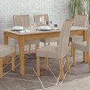 Ver imagem 2 de Mesa de Jantar 180x90cm Tampo MDF Aries Móveis Lopas