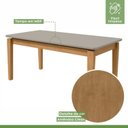 Ver imagem 5 de Mesa de Jantar 180x90cm Tampo MDF Aries Móveis Lopas