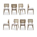 Ver imagem 3 de Kit 8 Cadeiras Madeira Maciça Palermo Encosto Tela Assento Estofado