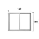 Ver imagem 3 de Janela de Alumínio de Correr 100x120cm 2 Folhas Suprema Hale Esquadrias