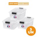 Ver imagem 2 de Kit Caixa Organizadora Transparente 6l Flex 3 Peças Sanremo