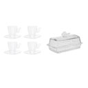 Ver imagem 1 de Kit 4 Xicaras para Café C/pires 80ml e Manteigueira Butterfly