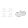 Kit 4 Xicaras para Café C/pires 80ml e Manteigueira Butterfly - 1
