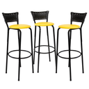 Ver imagem 1 de Kit 3 Cadeiras Alta 80cm para Balcão Ilha Bancada Área Gourmet Bar Piscina Banqueta Itagold