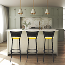 Ver imagem 2 de Kit 3 Cadeiras Alta 80cm para Balcão Ilha Bancada Área Gourmet Bar Piscina Banqueta Itagold