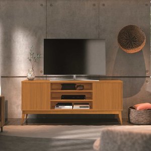 Rack para Tv 65 Polegadas Pés em Madeira Maciça Titan  
