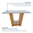 Ver mais imagens de Mesa de Jantar 4 Lugares Tampo MDF Apogeu Marrom Amêndoa Clean/Off White