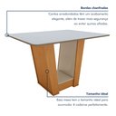 Ver imagem 7 de Mesa de Jantar 4 Lugares Tampo MDF Apogeu Marrom Amêndoa Clean/Off White