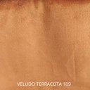 Ver imagem 4 de Poltrona Fontana Veludo Terracota Base em Metal Preto e Madeira