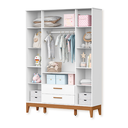 Ver imagem 4 de Quarto de Bebê Guarda Roupa + Cômoda Infantil 4g Branco Flip