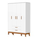 Ver imagem 2 de Quarto de Bebê Guarda Roupa + Cômoda Infantil 4g Branco Flip