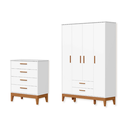 Ver imagem 6 de Quarto de Bebê Guarda Roupa + Cômoda Infantil 4g Branco Flip
