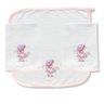 Fraldas de Boca em Malha Menina no Jardim Rosa 3 Peças - 1