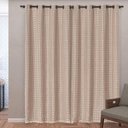 Ver imagem 1 de Cortina Blackout Pvc com Tecido Voil Xadrez 2,80 M X 2,30 M - Avelã