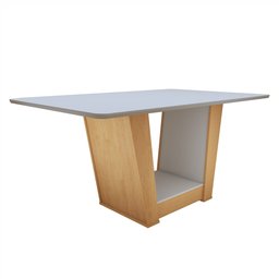 Mesa de Jantar Retangular 6 Lugares 160cm Tampo MDF Apogeu - 3 Mesa de Jantar Retangular 6 Lugares 160cm Tampo MDF Apogeu - 3