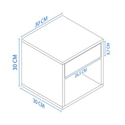 Mesa de Cabeceira com Gaveta - Organização- Quarto/sala/escritório/comércio -preto - 2