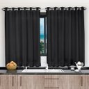 Ver imagem 1 de Cortina 2,00x1,20 Janela Sala Quarto Cozinha Tecido Liso: Preto