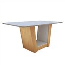 Ver imagem 3 de Mesa de Jantar Retangular 6 Lugares Tampo MDF 170cm Apogeu Marrom Amêndoa Clean/Off White