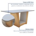Ver imagem 3 de Mesa de Jantar Retangular 6 Lugares 170cm Tampo MFD Apogeu  