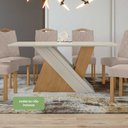 Ver imagem 3 de Mesa de Jantar Retangular 6 Lugares Tampo MFD Vênus  