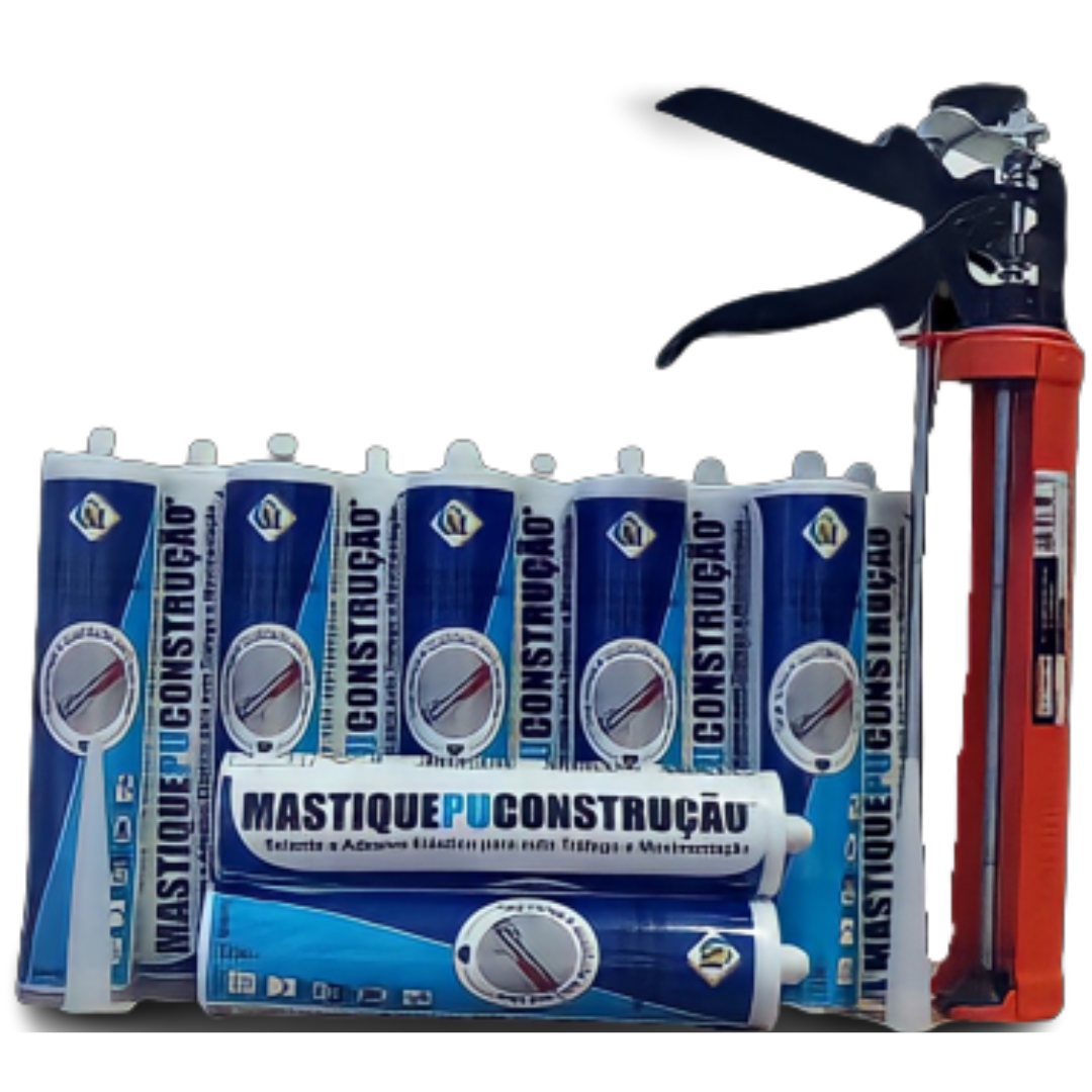 Mastique® PU Construção Original (Kit 12 Tubos + Aplicador)