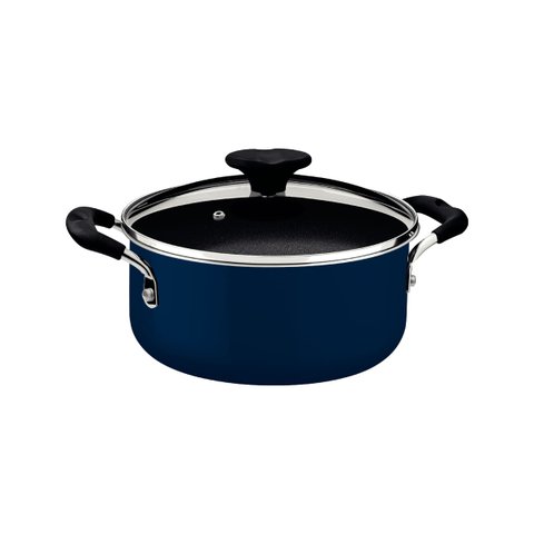 Caçarola Tramontina Tunis em Alumínio 24 Cm 4,8 L Cerâmico Azul Mediterrâneo