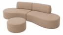 Ver imagem 5 de Sofá e Puff Orgânico Virginia 300cm Sala Suede:Cappuccino