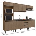 Ver imagem 4 de Cozinha Completa Gianna 12 Portas 2 Gavetas Nogal - Pnr Móveis