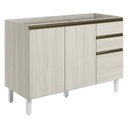 Ver imagem 1 de Balcao para Pia 2p 3g 120cm Mdf Kali 16417 Bianco Toq Bianco Toq Nicioli