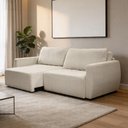 Ver imagem 4 de Sofá 4 Lugares Retrátil Reclinável para Sala de Estar 270cm Siloé K01 Veludo Bege - Lyam Decor