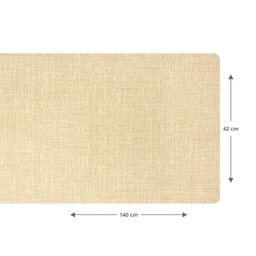 1 Caminho Trilho Mesa Impermeável Pvc Florença Bege 42x140 - 3