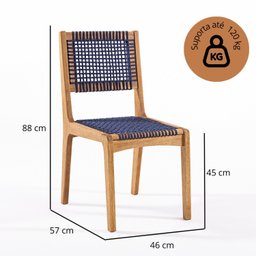 Conjunto 2 Cadeiras 88cm X 57cm Sintra - 3