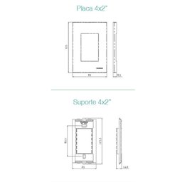 Conj Interruptor 6 Teclas Slim Fina Placa 4x2 C Paralelo - 6